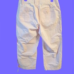 Pink Crop Capri W/Belt Size 6 By French Cuff